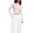 thumbnail image 1 of SUNSIOM T-Shirt à Manches Longues Ajusté pour Femmes Col Rond Décontracté Mode Urbaine Printemps, 1 of 6