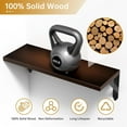 thumbnail image 4 of Wood Floating Shelves Set of 4, Rustic Storage Decor Wall Shelves, Wall Mounted Shelf for Living Room, Bedroom 17" x 6", Brown, 4 of 7