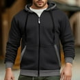 thumbnail image 1 of MHFRRA Sudadera con Capucha y Bolsillos para Hombre, Ligera, Informal, Cómoda, Estilo Urbano, Deportiva, con Capucha Negro, 1 of 4