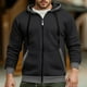thumbnail image 1 of MHFRRA Sudadera con Capucha y Bolsillos para Hombre, Ligera, Informal, Cómoda, Estilo Urbano, Deportiva, con Capucha Negro, 1 of 4