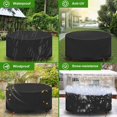 thumbnail image 3 of Cubierta redonda para mesa de jardín, lona para exteriores, jardín, sala de estar, impermeable, anti-UV, Oxford, resistente funda para mesa y silla de jardín, 12871CM, 3 of 5