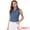 Blue, variant on Sleeveless Lapel Chambray Tunic Denim Shirt XS Blue