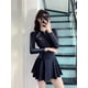 thumbnail image 1 of Traje de baño de un solo cuerpo de manga larga para mujer, traje de baño de un solo cuerpo que cubre el vientre, adelgazante, conservador, deportivo, súper hada ins, viento, aguas termales, 1 of 6