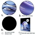 thumbnail image 3 of Designart "Cosmic Harmony Of The Periwinkle Pluto" Our Solar System Floater Framed Canvas Prints, 3 of 5