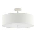 thumbnail image 5 of SAFAVIEH Jolana 20 in. Modern 3-Light White Iron Mount Light with 100% Cotton Shade, 5 of 8