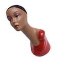 thumbnail image 3 of HILABEE Female Mannequin with Shoulder Hat Scarf Jewelry Manikin Bust Stand Rack Red, 3 of 9