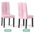 thumbnail image 3 of Stretch Chair Covers Set of 4, Pink Oil Painting Abstract Universal Fit Elastic Decorative Dining Chairs Slipcovers for Wedding, Banquet, Romantic Art, 3 of 6