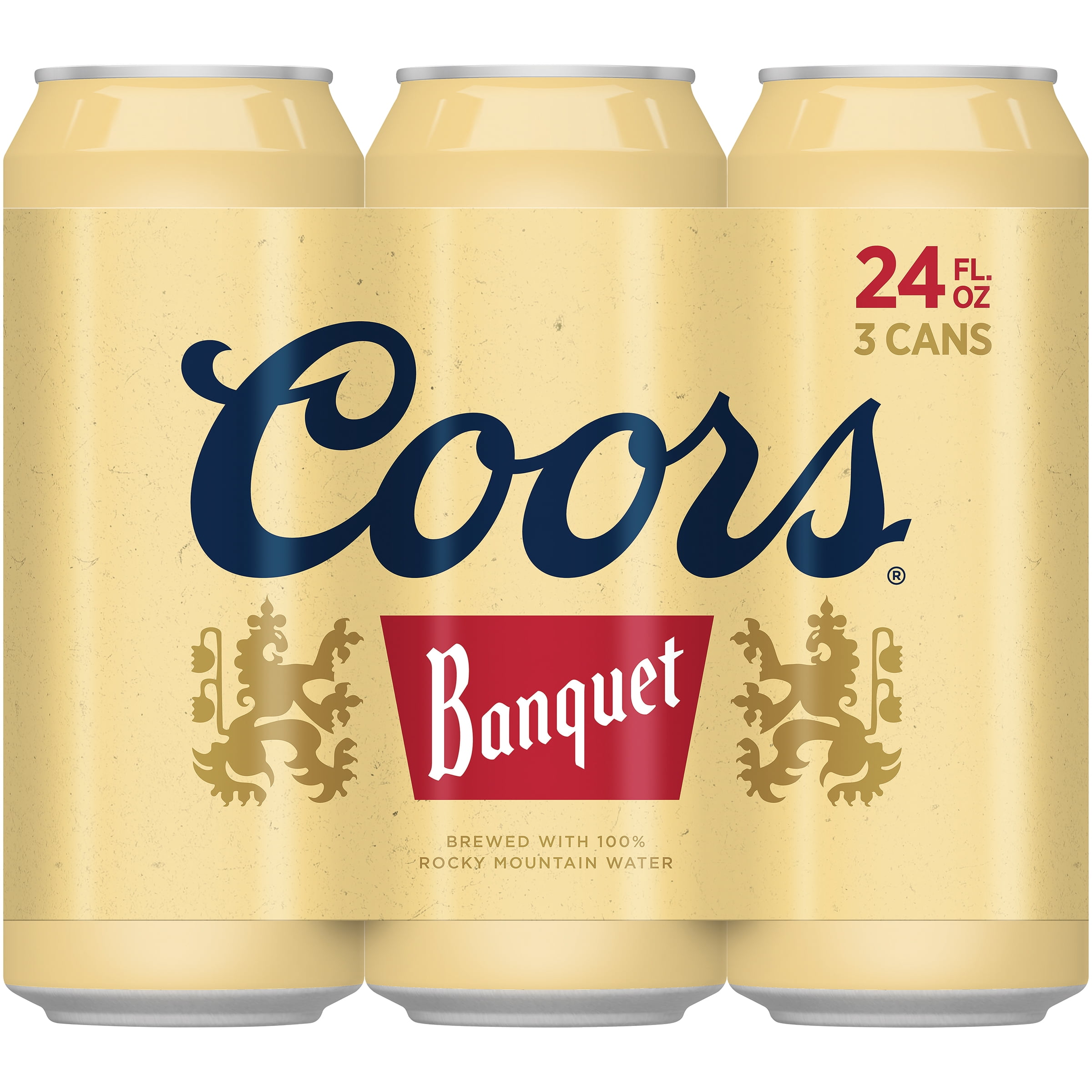 Coors Banquet Lager Beer, Beer 3 Pack, 24 FL OZ Cans, 5% ...