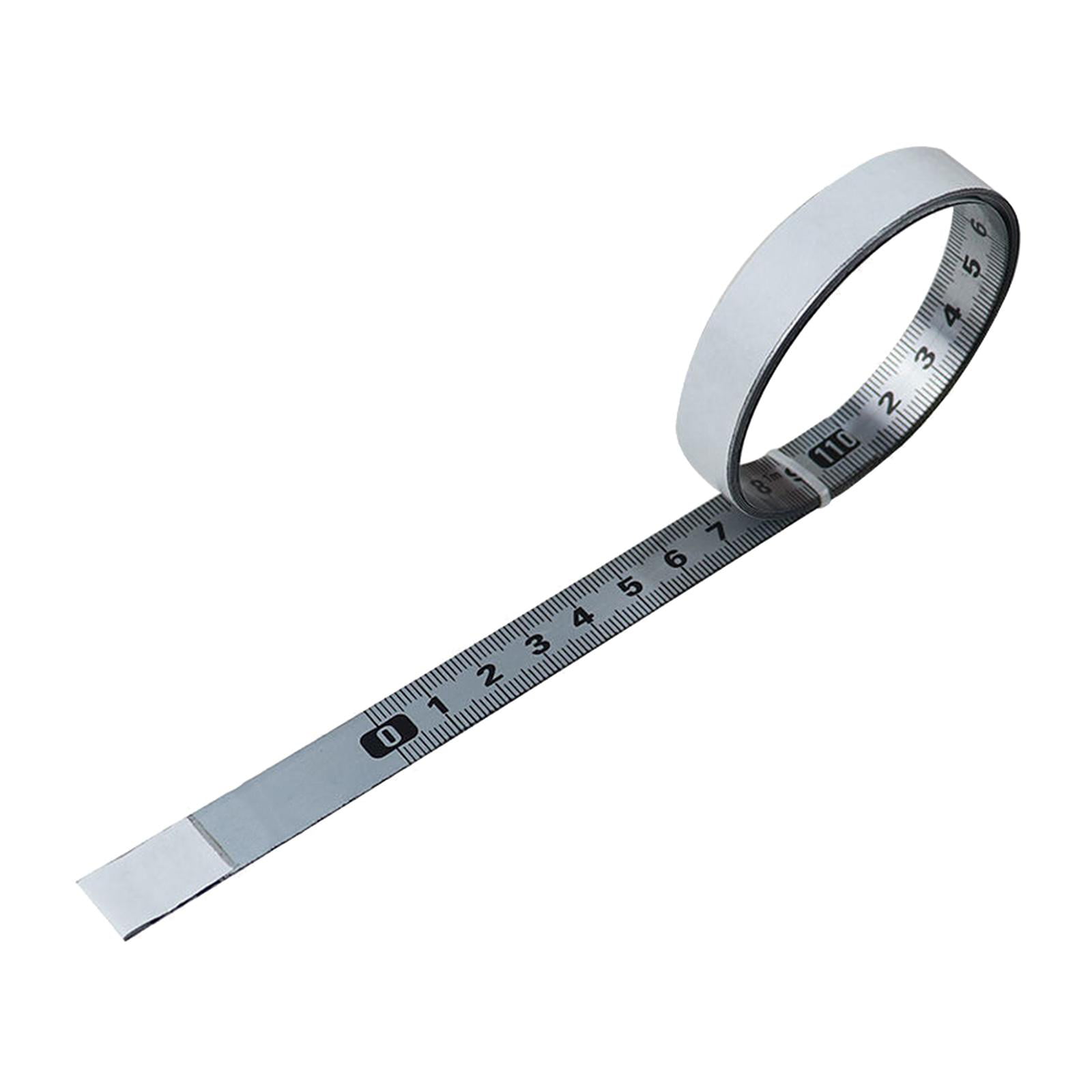 1Pc Self-adhesive Tape Measure, 1/2/3/4/5/6m Centered Measuring Ruler  Self-adhesive Stainless Steel Metric Track Tape Measure Scale Ruler for
