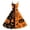 Fluorescence Yellow, variant on Halloween Tea Party Dresses for Women Pumpkin Ghost Witch Graphic Cocktail Dress Classy Crewneck 50s Tea Dress Sleeveless Fluorescence Yellow Halloween Clothes Fluorescence Yellow 2XL