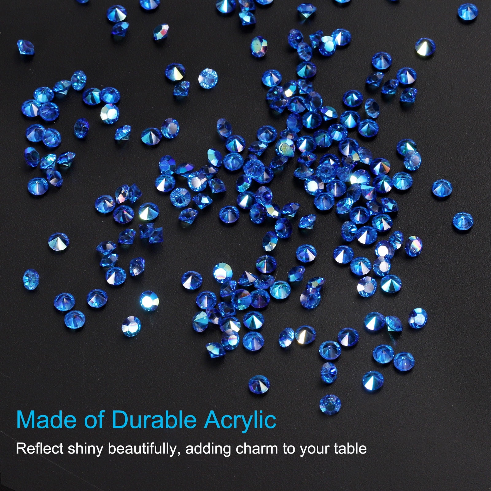 Unique Bargains Wedding Table Scatter Crystals Acrylic Diamonds Vase Fillers Gems Blue