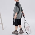 thumbnail image 5 of Shachafan Summer Boys Breathable Sport Short Sleeve Tee And Shorts Two Piece Outfit For Play And Summer Comfort Toddler Beach Clothes, 5 of 8