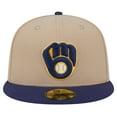 thumbnail image 2 of Men's New Era Khaki Milwaukee Brewers 59FIFTY Fitted Hat, 2 of 6