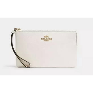 Coach Women's Mini Wallet on a Chain in Pebbled Leather (Chalk