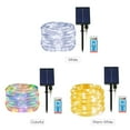 thumbnail image 2 of Amdohai 40ft/100leds Solar Powered LED String Lights Remote Control Color Changing 8 Modes Copper Wire Decorative Christmas Decorative Lights Waterproof Fairy String Lamp for Wedding Party Outdoor S, 2 of 7