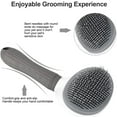 thumbnail image 4 of Dog Cat Pet Grooming Brush, Self Cleaning Shedding Brush, Grooming Tool for Long Haired or Short Haired Cats Dogs - Gray, 4 of 8