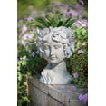 thumbnail image 6 of Cement Bust Wall Planter - Indoor Outdoor Home Garden Decor, 8" x 9" x 11.5", 6 of 8