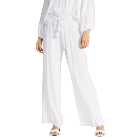 INC International Concepts Petite Wide Leg Pants Bright White PM