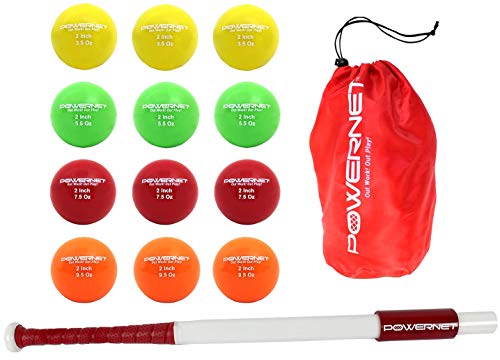 PowerNet Sweet Spot 31 - Batte D'entraînement + 3 Balles Lestées Progressives (lot De 9)