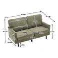 thumbnail image 4 of MAYEERTY Loveseat Sofa, Mid Century Modern Love Seat, 2 Seater Sofa Couches for Living Room, Small Couch with USB & Removable Pillow Cover, Comfy Couch for Bedroom, Apartment (Green), 4 of 24