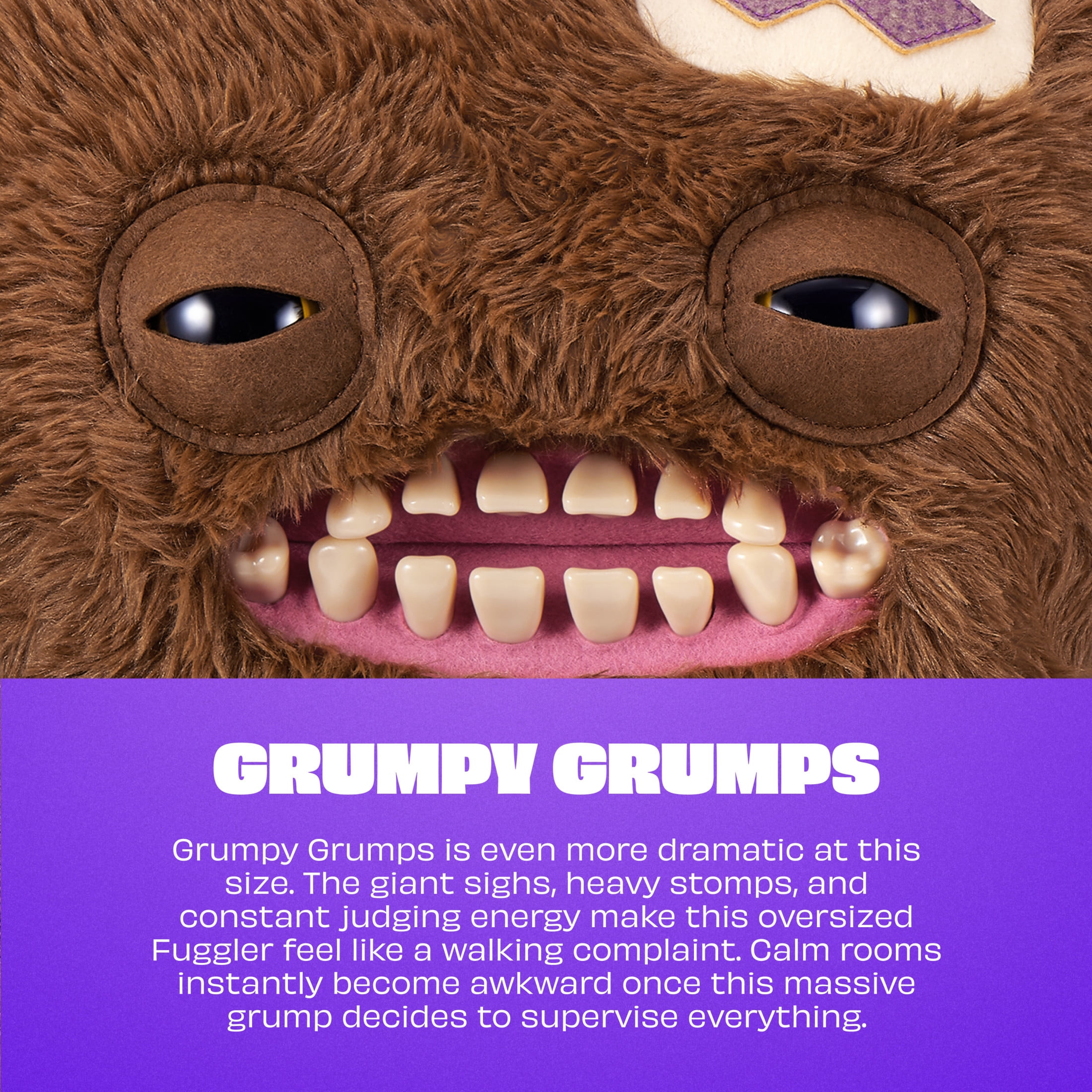 Fuggler Bigg Fuggs 18 Inch (XL Grumpy Grumps) by ZURU - Ugly Monster Plush for All Ages