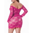 thumbnail image 2 of KVMeteor Women's Plus Size Sexy Lingerie Lace Mesh Dress Babydoll Sleepwear, 2 of 8