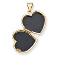 thumbnail image 2 of Finest Gold 14K Yellow Gold Floral I Love You Heart Locket Pendant, 2 of 5