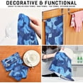 thumbnail image 7 of SKYSONIC 1 Pack Watercolor Camouflage Navy Kitchen Towels Soft Absorbent Dish Towels Reusable Tea Towels Set 28 x 18 Inch, 7 of 7