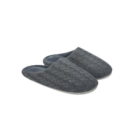

Men s Slide Slippers with Cozy Fuzzy Slips On Fall Winter House Shoes Memory Foam House Shoes Slippers with Indoor Outdoor Anti-Skid Rubber Sole