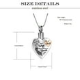thumbnail image 2 of Heart with Angel Wing Print Cremation Jewelry for Ashes Holder Urn Necklace for Uncle Memorial Jewelry, 2 of 7
