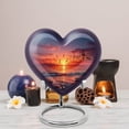 thumbnail image 5 of MUKTIVE Music Keepsake Cremation Urns for Ashes Adult Male, Heart Urn for Ashes for Woman Funeral, Sunset Burial Urns, Beautiful Handmade Ocean Blue Urn for Female (1 Large & 4 Keepsake), 5 of 7