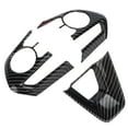 thumbnail image 2 of Marco del volante 3 uds. Marco del volante del coche cubierta embellecedora pegatina de decoración Interior estilo de fibra de carbono reemplazo para 2019-2021, 2 of 5