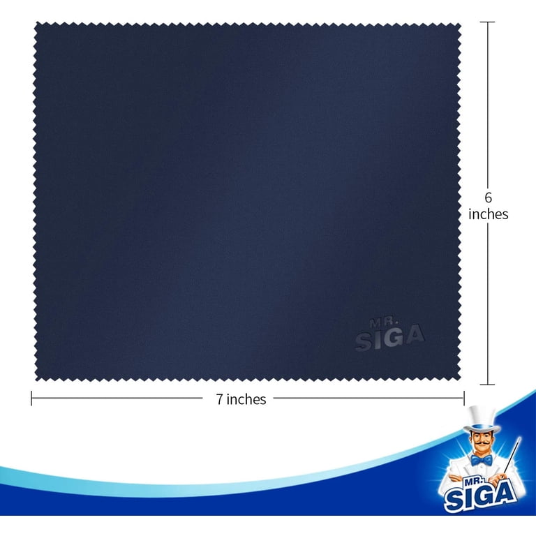 MR.SIGA Microfiber Cleaning Cloths, 6 Pack, Gray and Navy photo 2