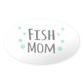 thumbnail image 1 of CafePress - Fish Mom Sticker - Sticker (Oval), 1 of 1