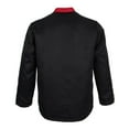 thumbnail image 2 of justharion Long Sleeves Chef Jacket Coat Hotel Waiters Kitchen Uniform Tops Black 3XL, 2 of 8