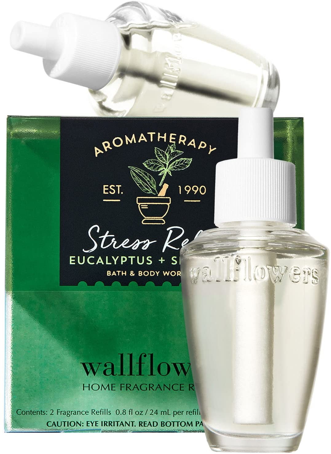 Bath and Body Works New Look! Aromatherapy Stress Relief Eucalyptus & Spearmint Wallflowers 2