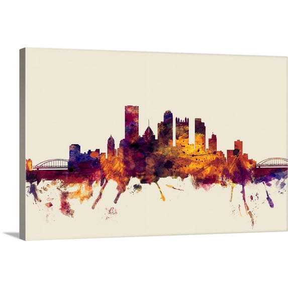 Great BIG Canvas | Michael Tompsett Premium Thick-Wrap Canvas entitled Pittsburgh Pennsylvania Skyline