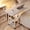 White, variant on Ourlova Walnut Color 60 x 40cm-Height Adjustable C Table with Wheels-Mobile Couch Snack Side Table with Tiltable Drawing Board-Sofa Bedside Laptop Stand C Shaped TV Tray with Storage Shelves