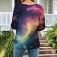 thumbnail image 3 of Tejiojio Womens Summer Crew Neck Casual T Shirt 3/ Length Sleeve Blouses Tops Athletic T-Shirt for Women Graphic S-3XL, 3 of 6