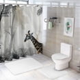 thumbnail image 7 of Orinice Giraffe Deer Forest Bathroom Decor Set, Multi-size Colorful Luxurious Polyester Fabric Shower Curtain with Hooks, Waterproof Home Bathtubs Decoration 60x72, 7 of 7
