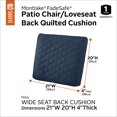 thumbnail image 4 of Classic Accessories Montlake FadeSafe Water-Resistant Wide Back Patio Quilted Lounge Cushion, 21 x 20 x 4 inch, Navy, 4 of 18