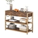 thumbnail image 1 of Consola mesa con cajones y 3 niveles almacenamiento estantes - sofa mesa para sala de estar, entrada, behind couch, hallway, foyer, dormitorio, kitchen (rustic brown), 1 of 7