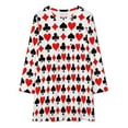 thumbnail image 3 of JACKPOT! Full House Spades Clubs Diamonds and Hearts Long Sleeved Dress Woman fashion luxury women"s party dress evening prom, 3 of 4