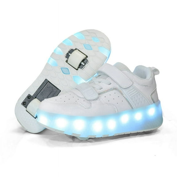 Kids LED Roller Skate Shoes with Wheel Light up Roller Shoes Kids Skates Sneakers Gift for Girls Boys Children