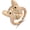 Bulldog, variant on 18K Gold Plated Finger Ring - Adjustable Open Statement Ring with Cubic Zirconia Accents, Cute Animal Pet Lover Jewelry Gift for Women, Trendy Cocktail Party Daily Wear Accessory