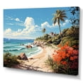 thumbnail image 2 of Designart "Aqua Marine Coastal Journey III" Bicycle Canvas Wall Art, 2 of 7