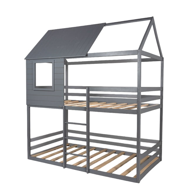 Litera Kessa Muebles Cabaña Hank Gris