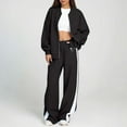 thumbnail image 2 of SGMVNU Womens Sweatsuits 2 Piece Set Tracksuit Jogging Suits Long Sleeve Zip up Sweatshirt and Sweatpants Jogger Sweatsuit Sets(Black, 2XL), 2 of 3