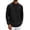 Black, variant on Mens Linen Cotton Henley Shirts Long Sleeve Shirts Casual Mandarin Collar Shirts Beach Hippie T Shirts Khaki M