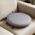 thumbnail image 5 of 12 Inch Round Outdoor Cushions for Patio Furniture - Thick Waterproof & Fade-Resistant Chair Cushion with Ties, Non-Slip Circle Seat Pads for Kitchen Dining Chairs, Gray, 5 of 5
